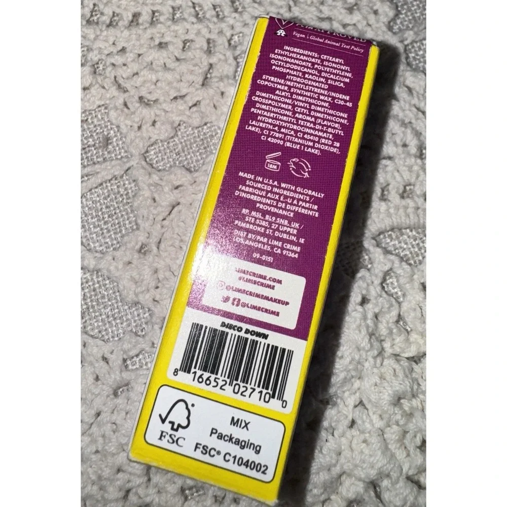 Lime Crime Vintage‎ Spice Disco Down Soft Touch Lipstick .14oz Discontinued NEW